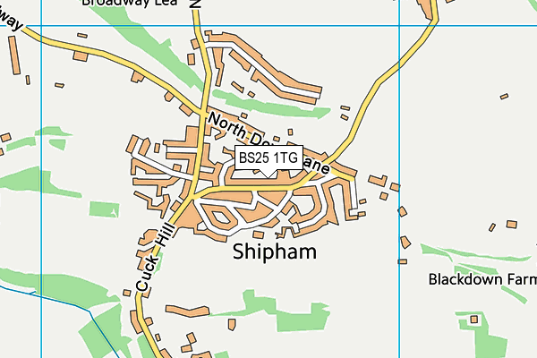 BS25 1TG map - OS VectorMap District (Ordnance Survey) BS25 1TG map - OS VectorMap District (Ordnance Survey)