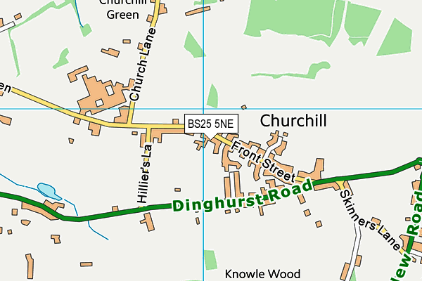 BS25 5NE map - OS VectorMap District (Ordnance Survey) BS25 5NE map - OS VectorMap District (Ordnance Survey)