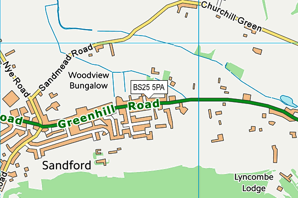 BS25 5PA map - OS VectorMap District (Ordnance Survey)