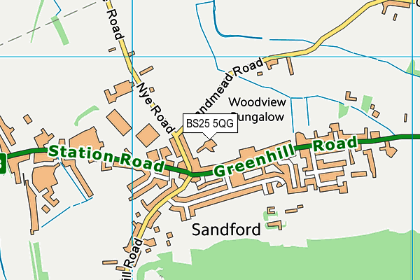 BS25 5QG map - OS VectorMap District (Ordnance Survey) BS25 5QG map - OS VectorMap District (Ordnance Survey)