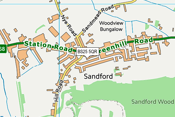 BS25 5QR map - OS VectorMap District (Ordnance Survey) BS25 5QR map - OS VectorMap District (Ordnance Survey)