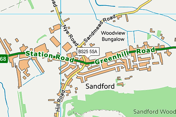 BS25 5SA map - OS VectorMap District (Ordnance Survey) BS25 5SA map - OS VectorMap District (Ordnance Survey)