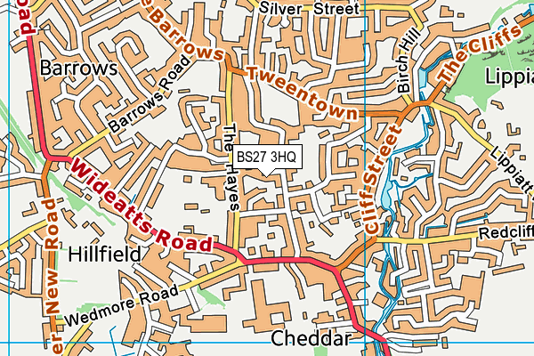 BS27 3HQ map - OS VectorMap District (Ordnance Survey)