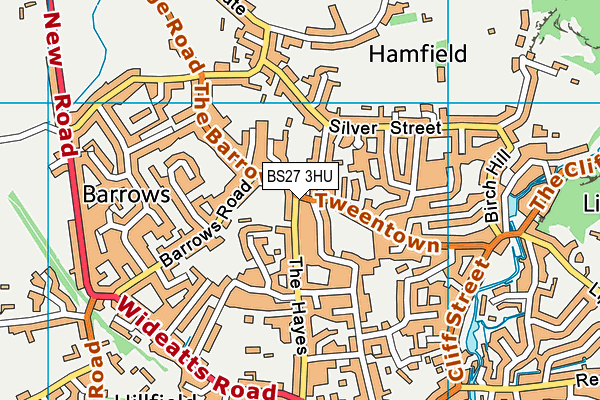 BS27 3HU map - OS VectorMap District (Ordnance Survey) BS27 3HU map - OS VectorMap District (Ordnance Survey)