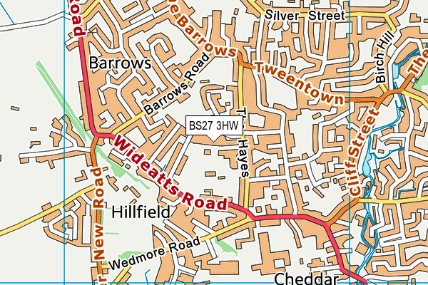 BS27 3HW map - OS VectorMap District (Ordnance Survey) BS27 3HW map - OS VectorMap District (Ordnance Survey)