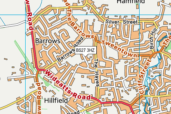 BS27 3HZ map - OS VectorMap District (Ordnance Survey) BS27 3HZ map - OS VectorMap District (Ordnance Survey)