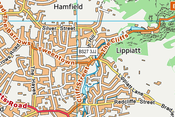 BS27 3JJ map - OS VectorMap District (Ordnance Survey) BS27 3JJ map - OS VectorMap District (Ordnance Survey)