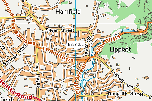 BS27 3JL map - OS VectorMap District (Ordnance Survey) BS27 3JL map - OS VectorMap District (Ordnance Survey)