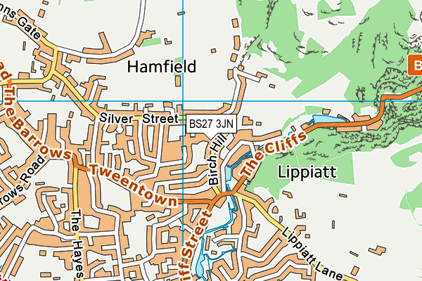 BS27 3JN map - OS VectorMap District (Ordnance Survey) BS27 3JN map - OS VectorMap District (Ordnance Survey)