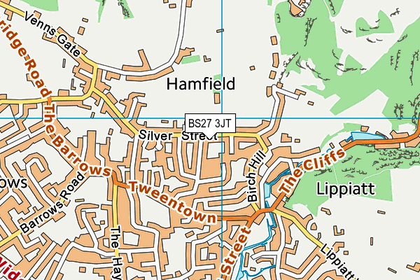 BS27 3JT map - OS VectorMap District (Ordnance Survey) BS27 3JT map - OS VectorMap District (Ordnance Survey)