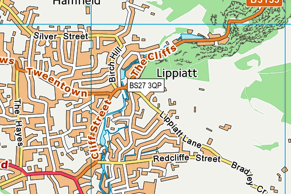 BS27 3QP map - OS VectorMap District (Ordnance Survey)