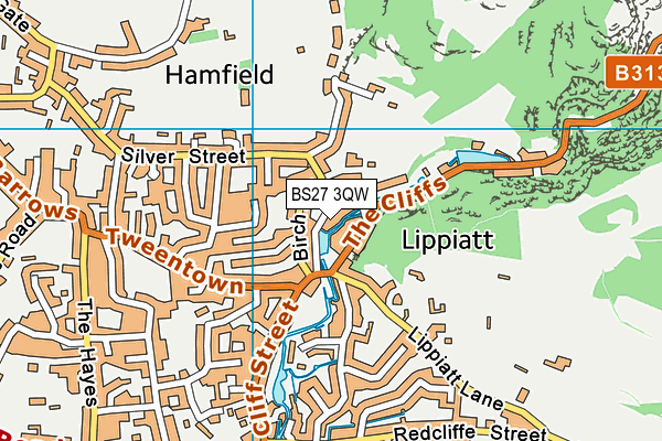 BS27 3QW map - OS VectorMap District (Ordnance Survey) BS27 3QW map - OS VectorMap District (Ordnance Survey)