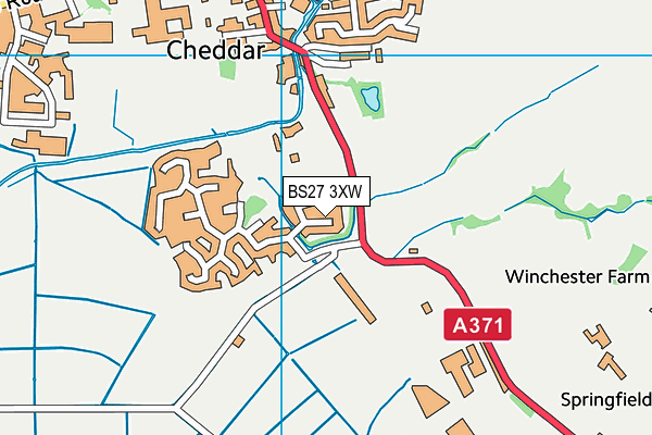 BS27 3XW map - OS VectorMap District (Ordnance Survey)