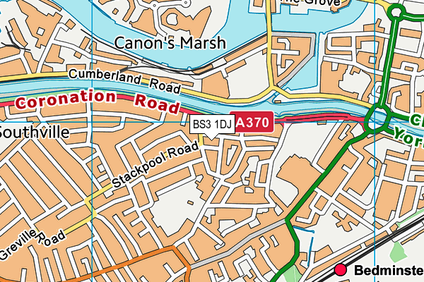 BS3 1DJ map - OS VectorMap District (Ordnance Survey) BS3 1DJ map - OS VectorMap District (Ordnance Survey)