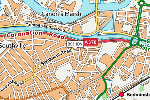 BS3 1DN map - OS VectorMap District (Ordnance Survey)
