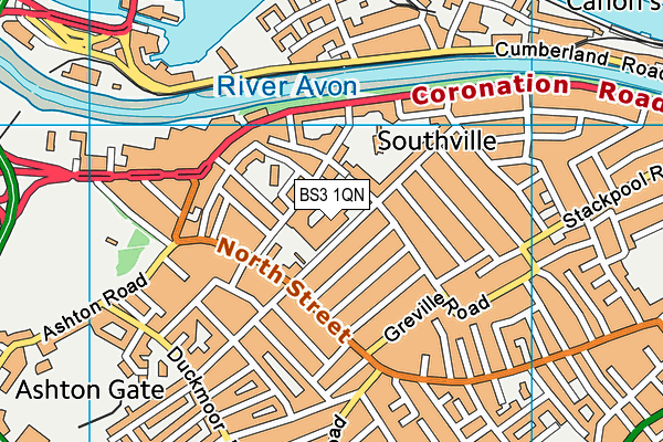 BS3 1QN map - OS VectorMap District (Ordnance Survey) BS3 1QN map - OS VectorMap District (Ordnance Survey)