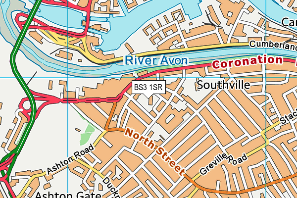 BS3 1SR map - OS VectorMap District (Ordnance Survey)