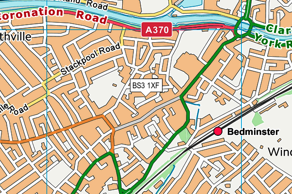 BS3 1XF map - OS VectorMap District (Ordnance Survey)