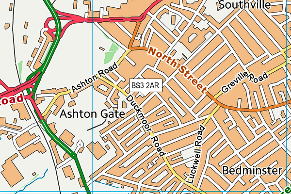 BS3 2AR map - OS VectorMap District (Ordnance Survey) BS3 2AR map - OS VectorMap District (Ordnance Survey)