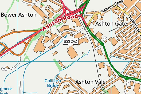 BS3 2AZ map - OS VectorMap District (Ordnance Survey) BS3 2AZ map - OS VectorMap District (Ordnance Survey)