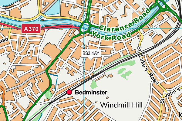 BS3 4AY map - OS VectorMap District (Ordnance Survey) BS3 4AY map - OS VectorMap District (Ordnance Survey)