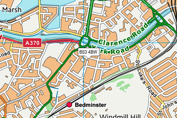 BS3 4BW map - OS VectorMap District (Ordnance Survey) BS3 4BW map - OS VectorMap District (Ordnance Survey)