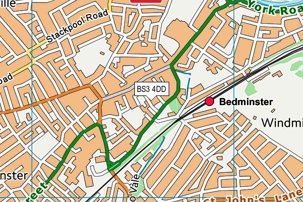 BS3 4DD map - OS VectorMap District (Ordnance Survey) BS3 4DD map - OS VectorMap District (Ordnance Survey)