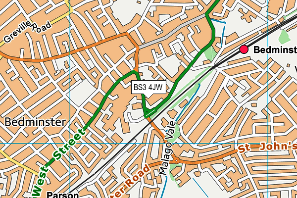BS3 4JW map - OS VectorMap District (Ordnance Survey) BS3 4JW map - OS VectorMap District (Ordnance Survey)