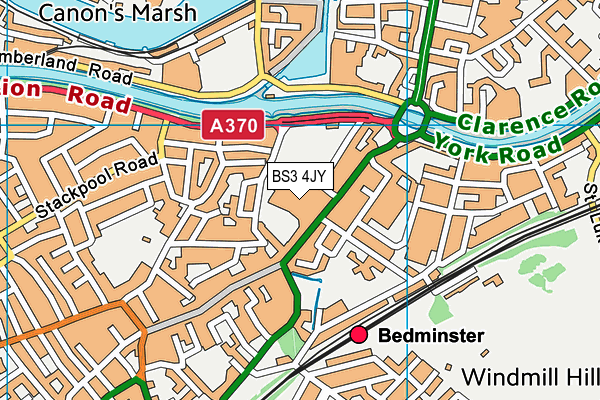 BS3 4JY map - OS VectorMap District (Ordnance Survey) BS3 4JY map - OS VectorMap District (Ordnance Survey)