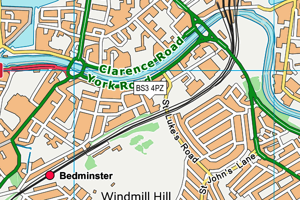 BS3 4PZ map - OS VectorMap District (Ordnance Survey) BS3 4PZ map - OS VectorMap District (Ordnance Survey)