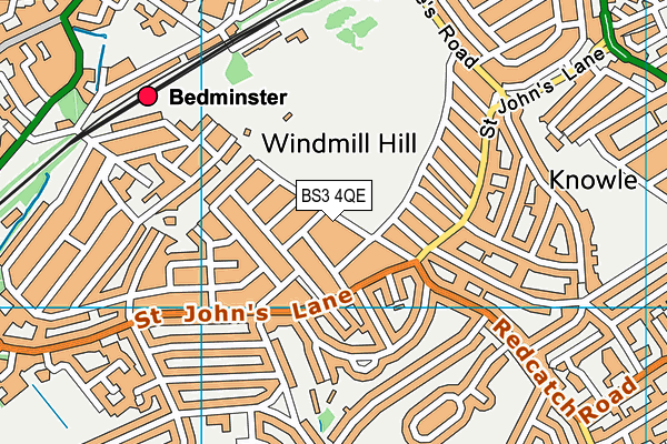 BS3 4QE map - OS VectorMap District (Ordnance Survey) BS3 4QE map - OS VectorMap District (Ordnance Survey)