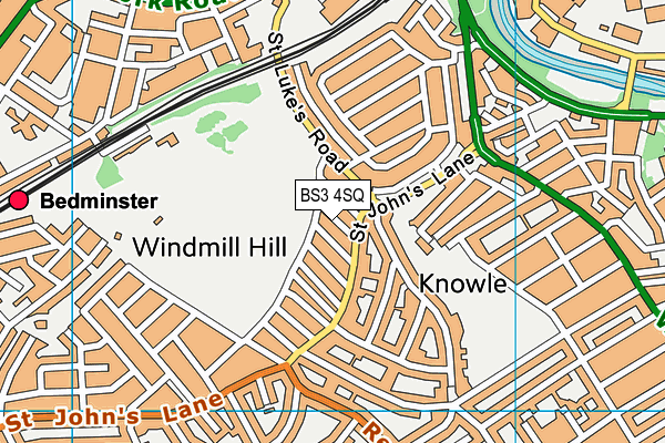 BS3 4SQ map - OS VectorMap District (Ordnance Survey) BS3 4SQ map - OS VectorMap District (Ordnance Survey)