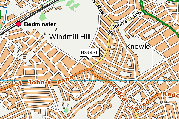 BS3 4ST map - OS VectorMap District (Ordnance Survey) BS3 4ST map - OS VectorMap District (Ordnance Survey)