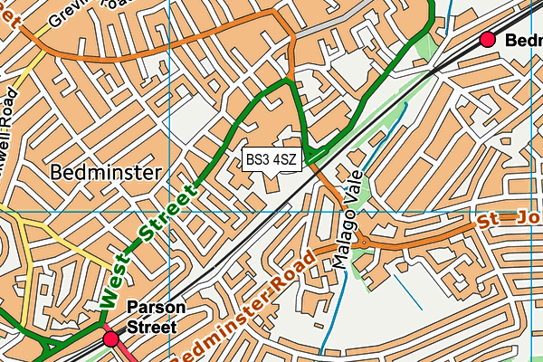 BS3 4SZ map - OS VectorMap District (Ordnance Survey) BS3 4SZ map - OS VectorMap District (Ordnance Survey)