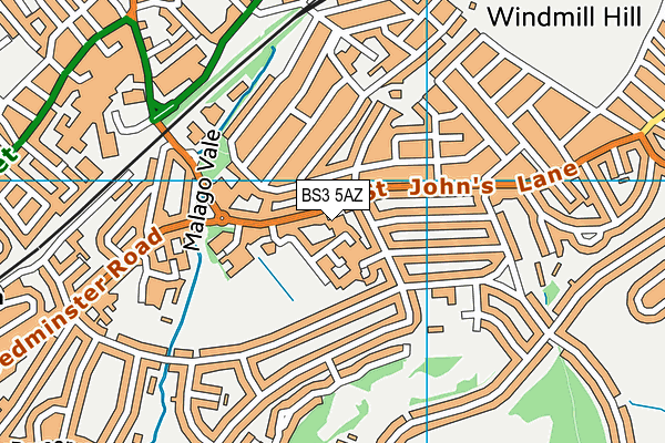 BS3 5AZ map - OS VectorMap District (Ordnance Survey) BS3 5AZ map - OS VectorMap District (Ordnance Survey)