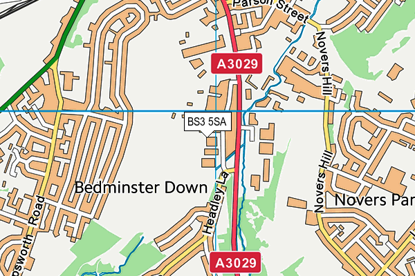 BS3 5SA map - OS VectorMap District (Ordnance Survey) BS3 5SA map - OS VectorMap District (Ordnance Survey)