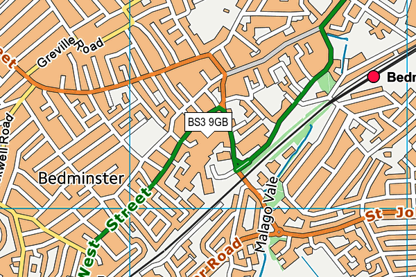 BS3 9GB map - OS VectorMap District (Ordnance Survey)