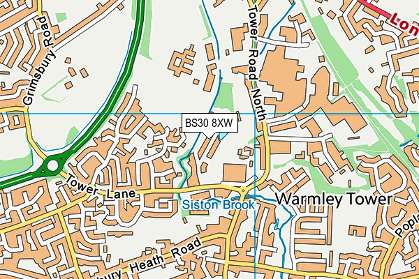 BS30 8XW map - OS VectorMap District (Ordnance Survey) BS30 8XW map - OS VectorMap District (Ordnance Survey)