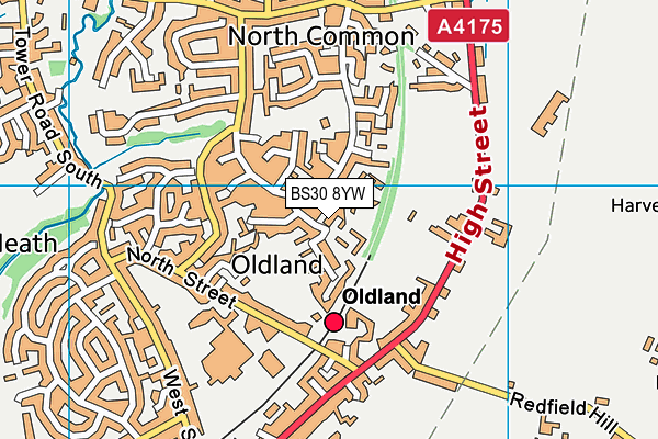 BS30 8YW map - OS VectorMap District (Ordnance Survey)