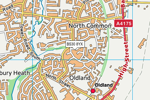 BS30 8YX map - OS VectorMap District (Ordnance Survey) BS30 8YX map - OS VectorMap District (Ordnance Survey)