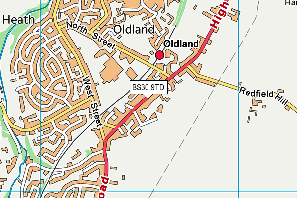 BS30 9TD map - OS VectorMap District (Ordnance Survey)