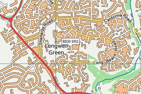 BS30 9XQ map - OS VectorMap District (Ordnance Survey)