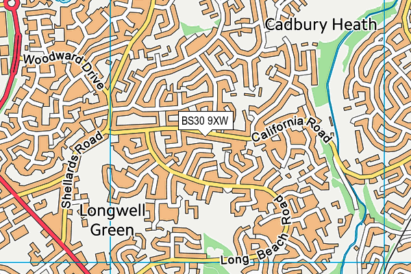 BS30 9XW map - OS VectorMap District (Ordnance Survey) BS30 9XW map - OS VectorMap District (Ordnance Survey)
