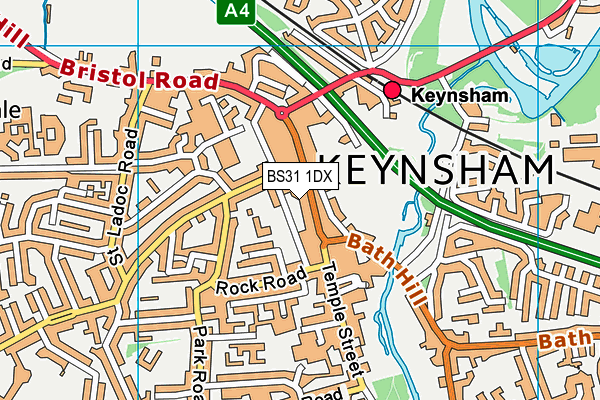 BS31 1DX map - OS VectorMap District (Ordnance Survey)