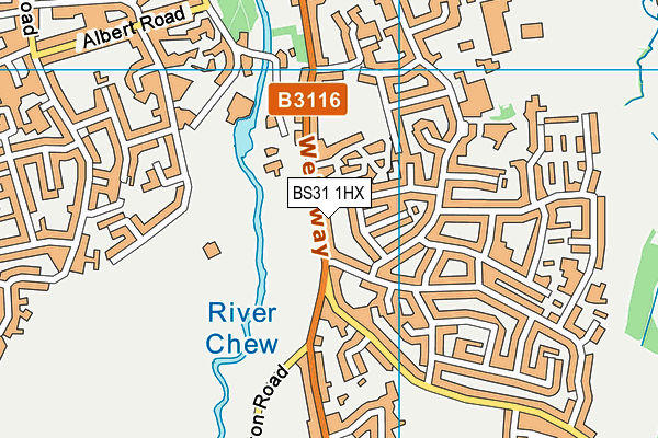 BS31 1HX map - OS VectorMap District (Ordnance Survey) BS31 1HX map - OS VectorMap District (Ordnance Survey)
