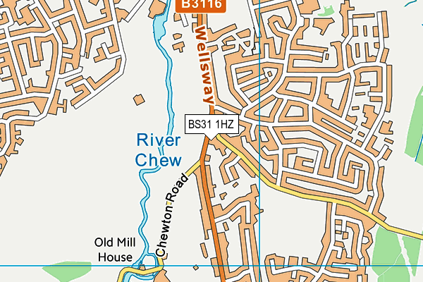 BS31 1HZ map - OS VectorMap District (Ordnance Survey) BS31 1HZ map - OS VectorMap District (Ordnance Survey)