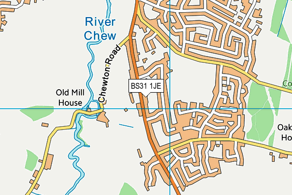 BS31 1JE map - OS VectorMap District (Ordnance Survey) BS31 1JE map - OS VectorMap District (Ordnance Survey)