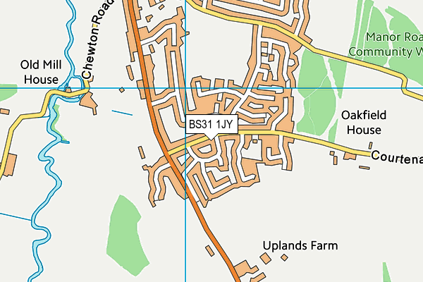BS31 1JY map - OS VectorMap District (Ordnance Survey) BS31 1JY map - OS VectorMap District (Ordnance Survey)