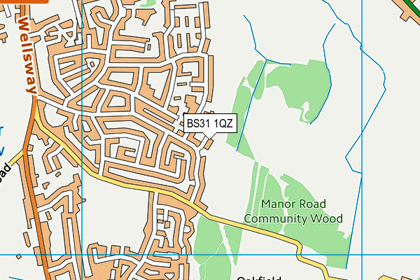BS31 1QZ map - OS VectorMap District (Ordnance Survey) BS31 1QZ map - OS VectorMap District (Ordnance Survey)
