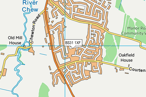 BS31 1XF map - OS VectorMap District (Ordnance Survey) BS31 1XF map - OS VectorMap District (Ordnance Survey)